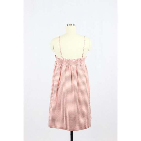 BB DAKOTA Lust For Life Pink Rose Blush Gingham Seersucker Shift Dress, Size M - Picture 6 of 13